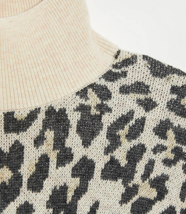 Leopard jacquard hot sale sweater loft