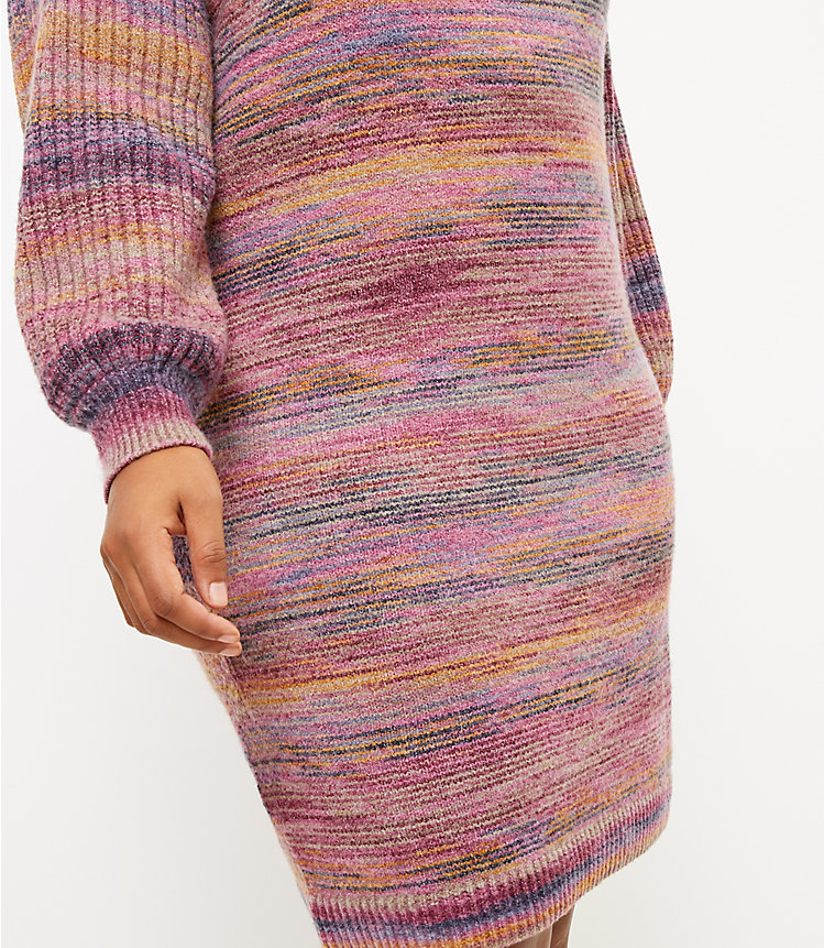 LOFT Plus Spacedye Turtleneck Sweater Dress image number 1