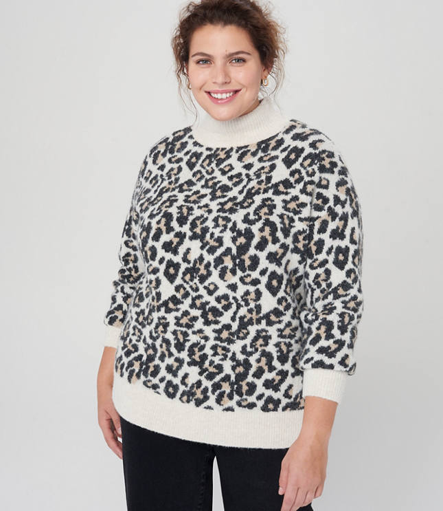 loft leopard sweater