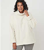 LOFT Plus Sherpa Funnel Neck Tunic Top carousel Product Image 1