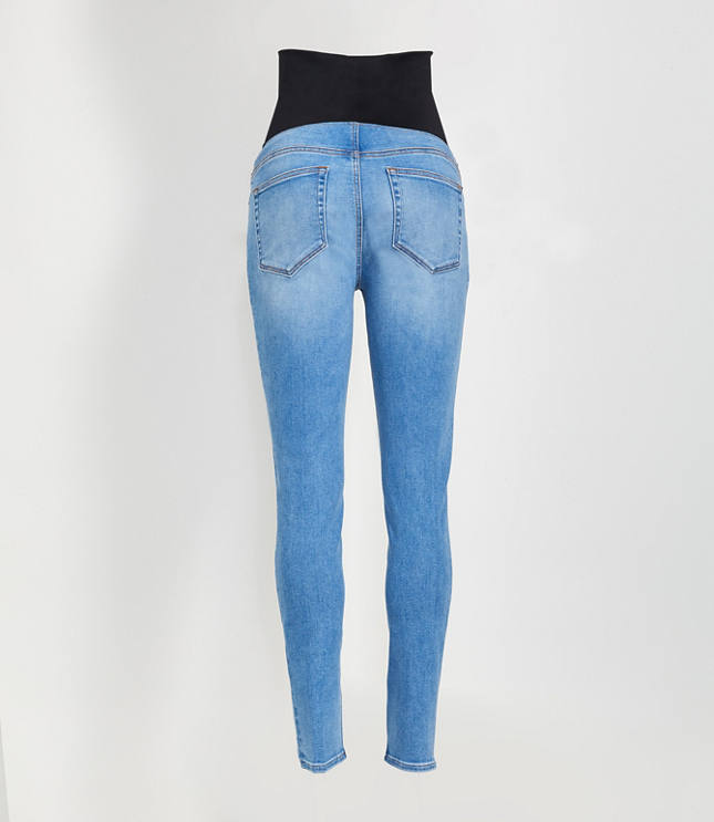 light wash denim leggings