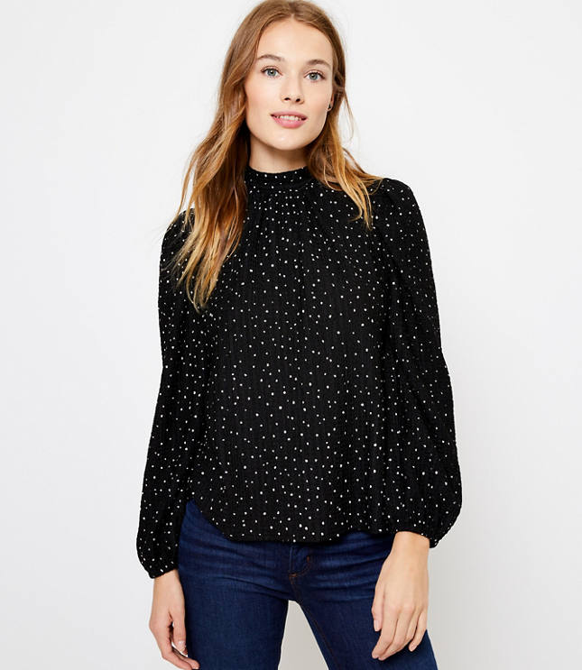 Dotted Knit Blouse