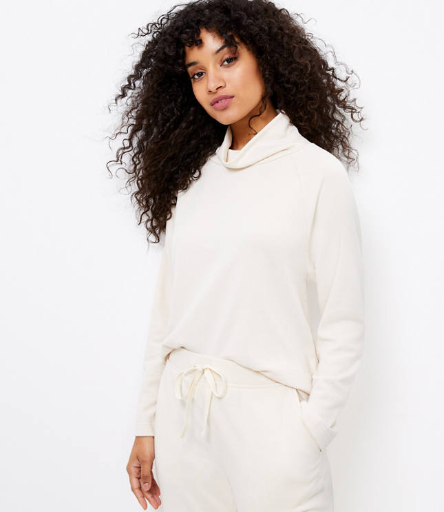 Lou & Grey Terry Turtleneck Sweatshirt