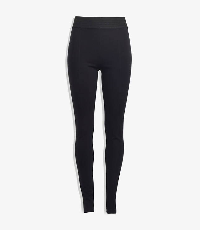 Petite Herringbone Leggings - Black