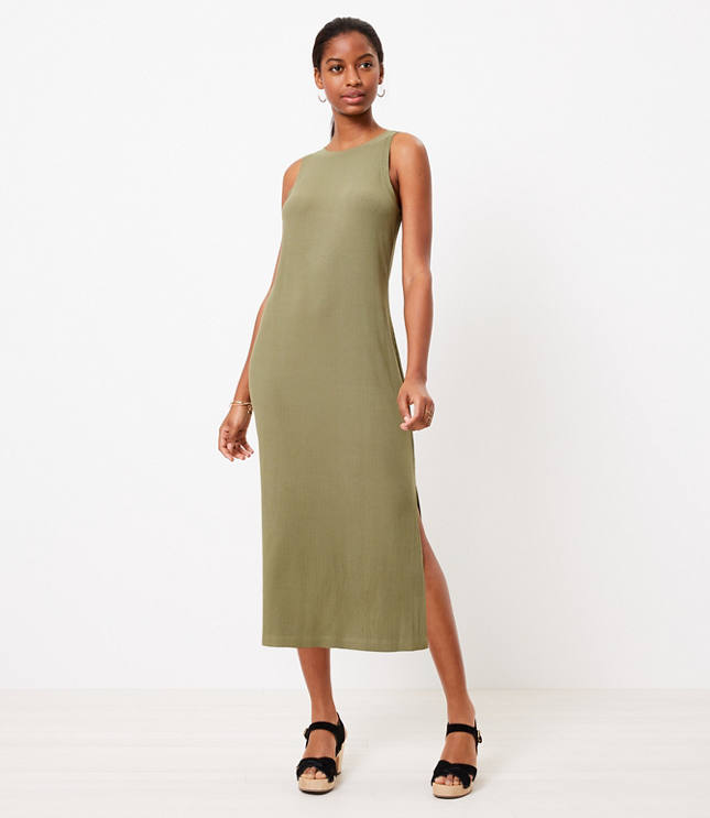 LOFT Beach Ribbed Midi Dress