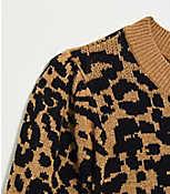LOFT Plus Animal Jacquard Sweater Dress carousel Product Image 2