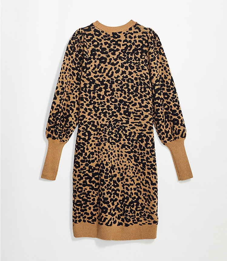 LOFT Plus Animal Jacquard Sweater Dress image number 2