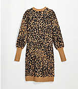 LOFT Plus Animal Jacquard Sweater Dress carousel Product Image 3