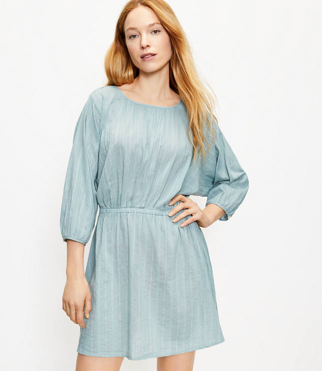 LOFT Beach Striped Tie Back Dress | LOFT