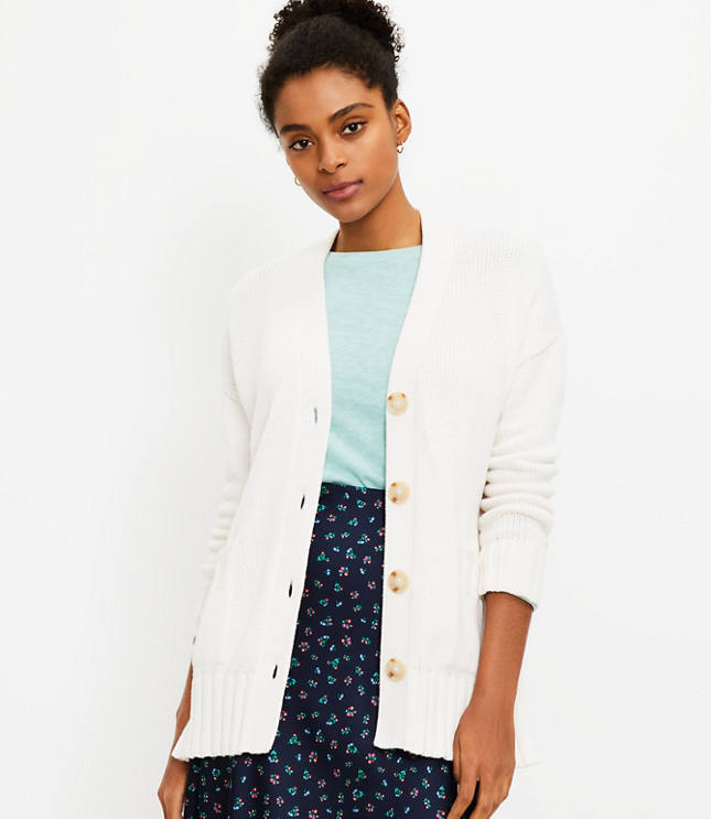 ladies white cardigan