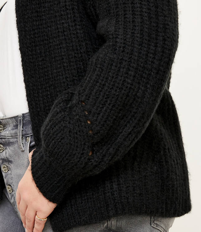 LOFT Plus Ribbed Cardigan