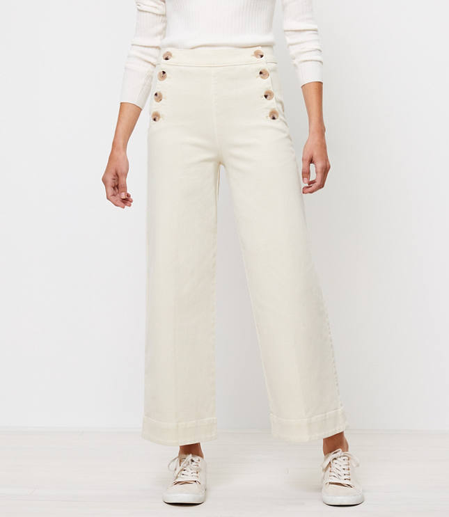 petite wide leg ripped jeans