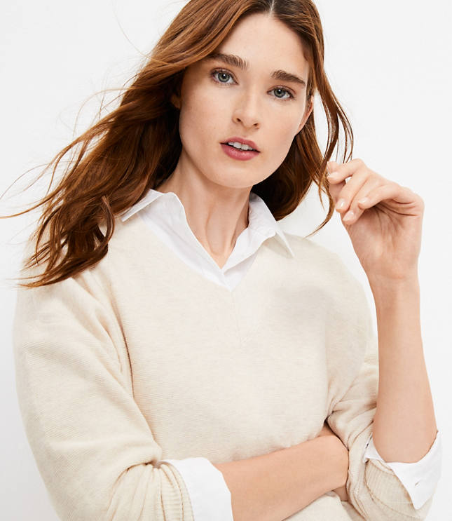 Double on sale v sweater