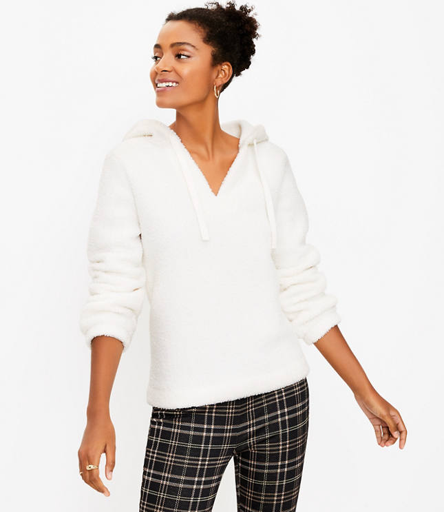 White hot sale sherpa sweater