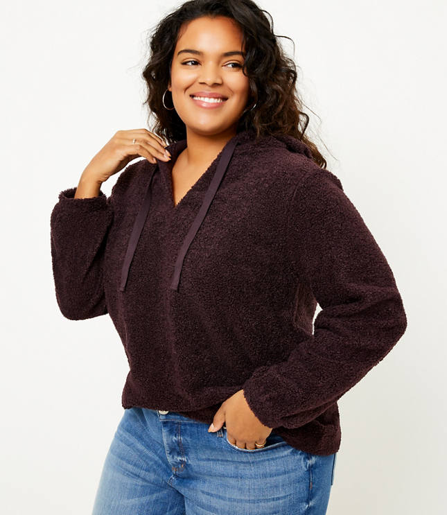 Women's plus discount size sherpa hoodie