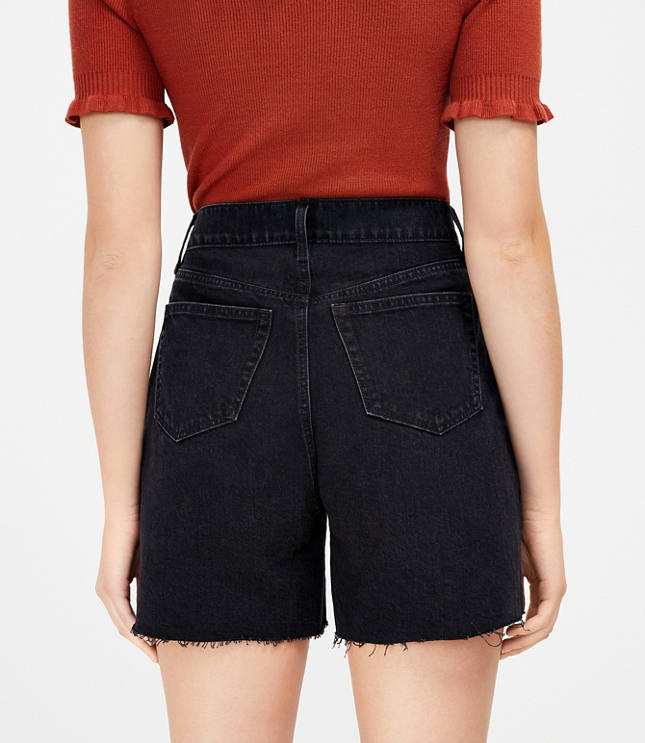 High waisted boyfriend jean shorts online