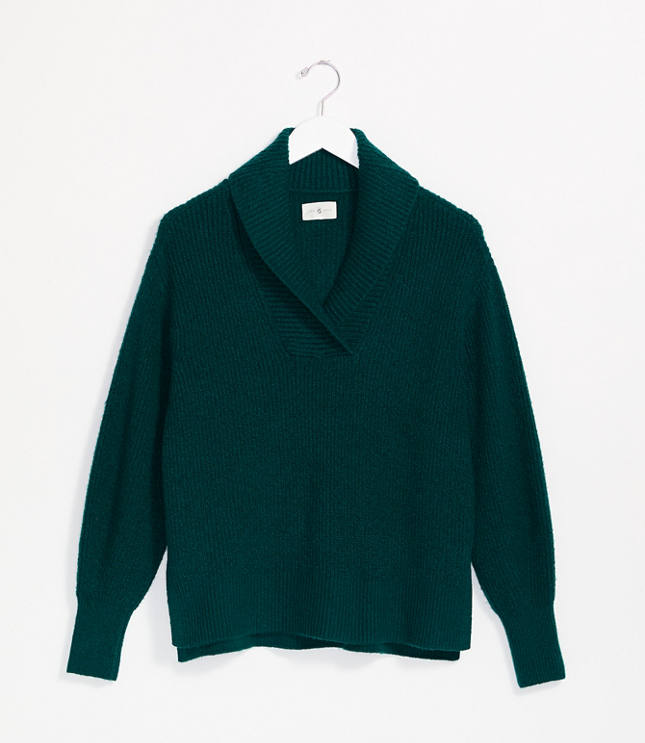 Lou & Grey Ribtrim Collared Sweater