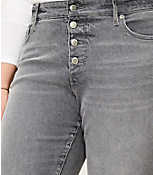 LOFT Plus High Rise Skinny Jeans in Silver Grey Wash carousel Product Image 2