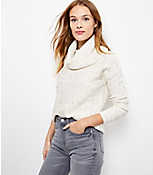 Flecked Cowl Neck Tunic Sweater carousel Product Image 1