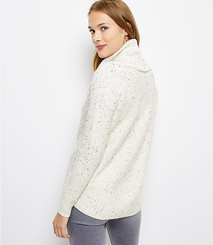 Flecked Cowl Neck Tunic Sweater image number 2