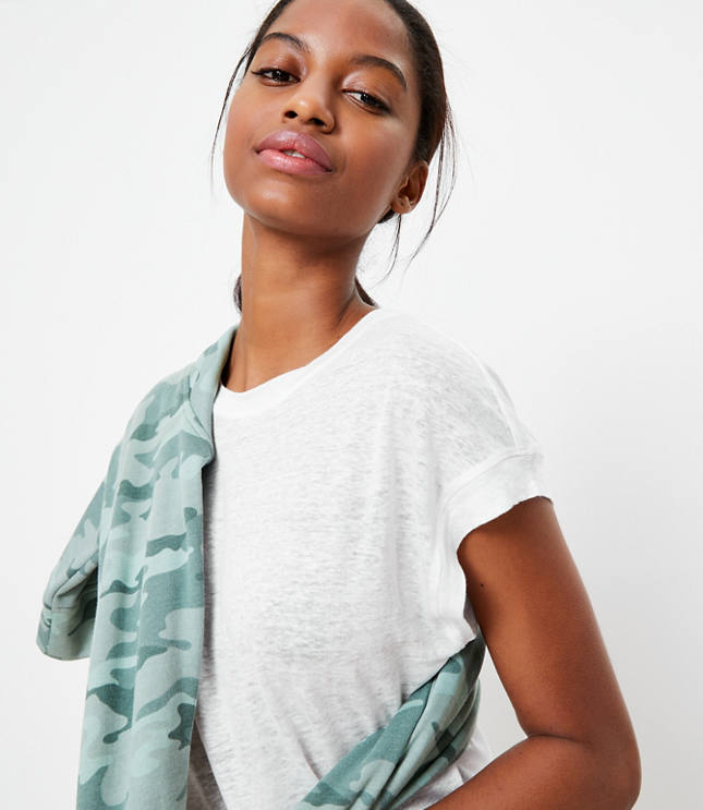 Loft Lou & Grey Softserve Linen Muscle Tee