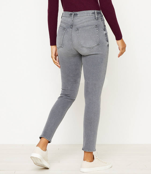 petite grey skinny jeans