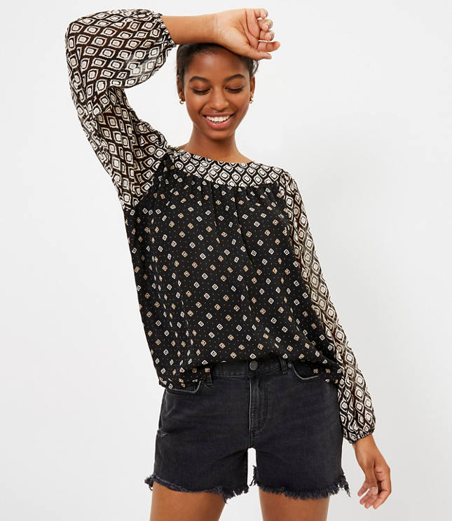 loft black blouse