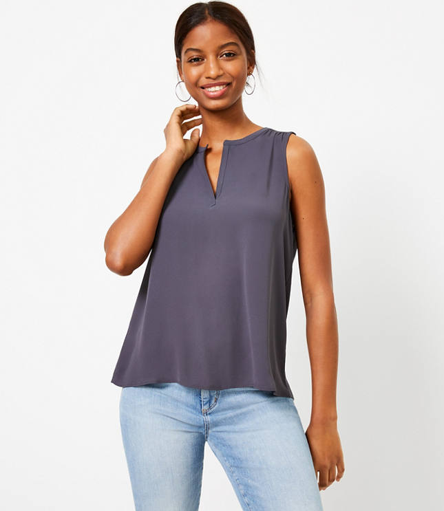 loft sleeveless tops