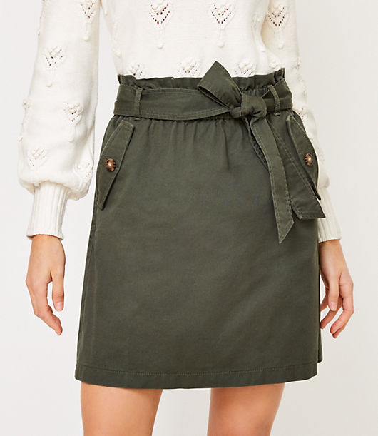Loft Tall Tie Waist Pocket Skirt