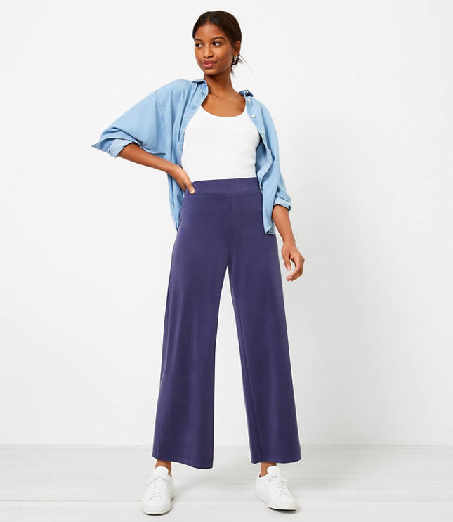 Loft wide leg outlet pull on pants