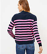 Petite Striped Shoulder Button Sweater carousel Product Image 3