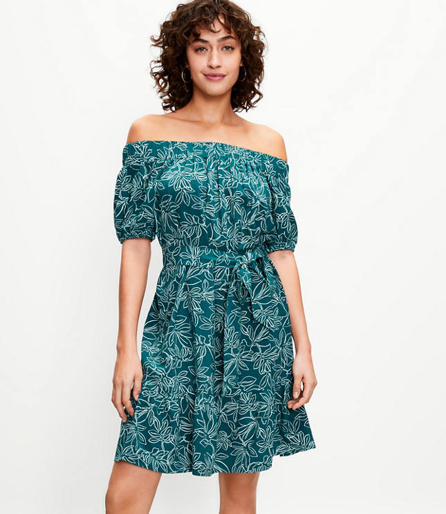 Loft off outlet the shoulder dress