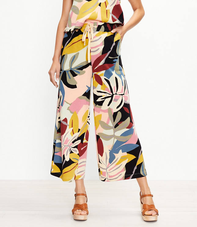 Loft floral clearance wide leg pants