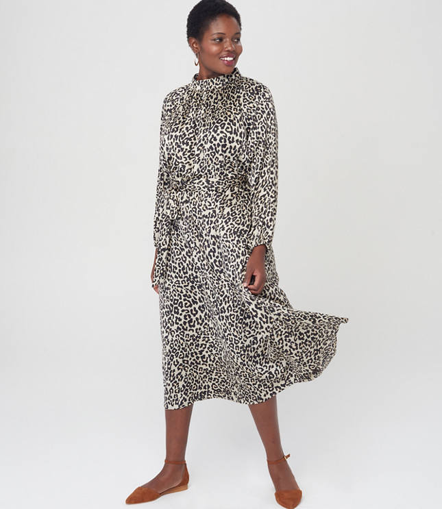 loft animal print dress