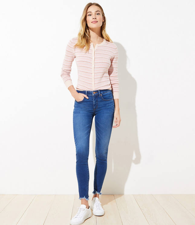 loft curvy skinny crop jeans