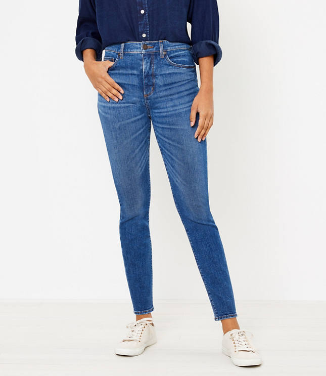 loft curvy skinny crop jeans