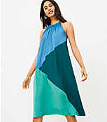 Colorblock Halter Midi Dress carousel Product Image 1