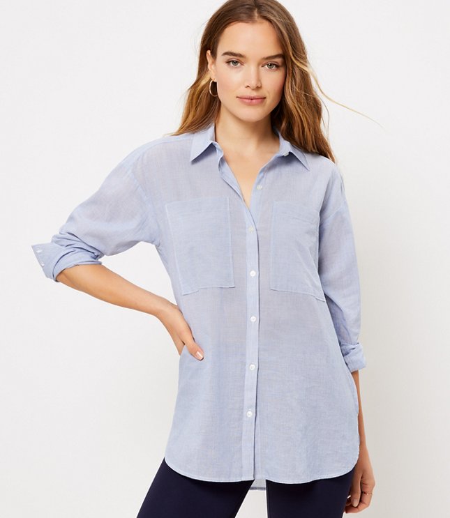 Pinstriped Tunic Shirt