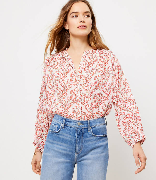 Vine Ruffle Blouse