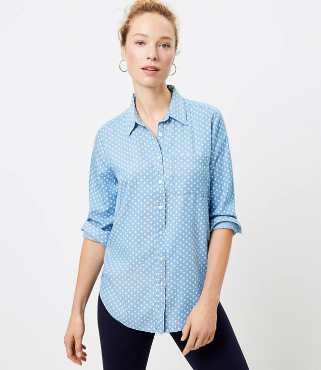 loft chambray top