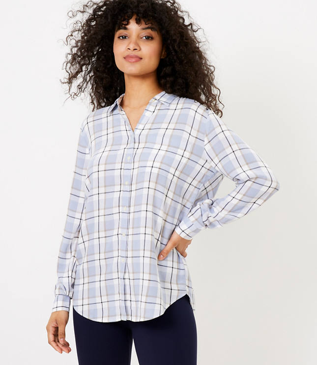 loft plaid top