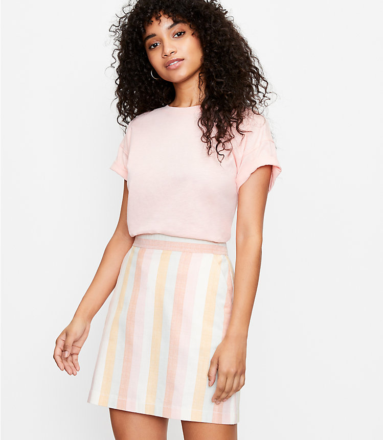 Striped Pocket Shift Skirt image number 1