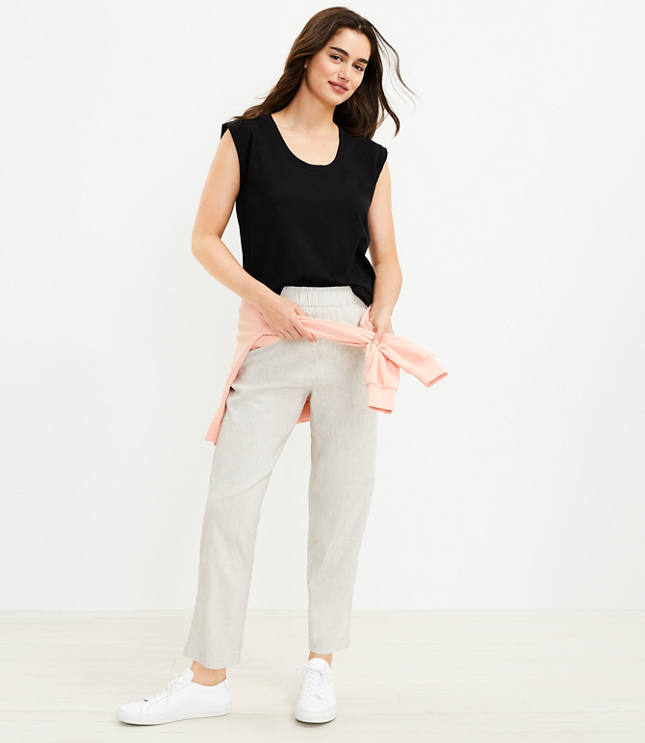 Loft Plus Loft Beach Eyelet Drawstring Pants