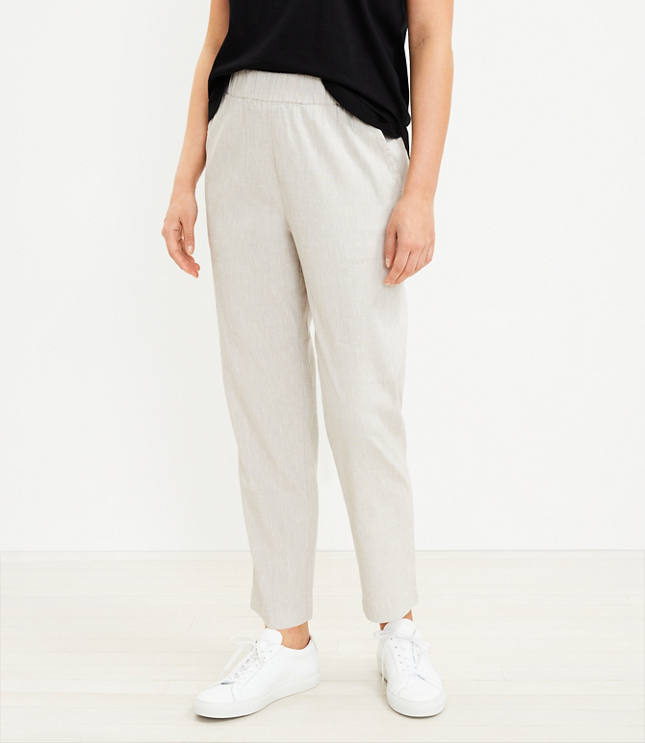 NWT Lou & Grey Tie Waist Linen Pants in Deep Dark Grey - XS S L - $80