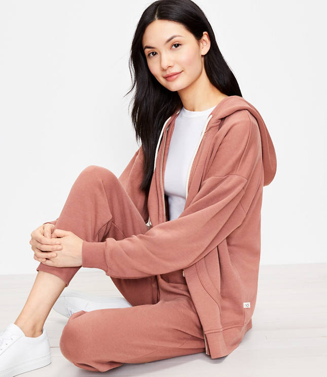 Lou & Grey Cozy Cotton Terry Zip Hoodie