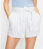 Paperbag Pull On Shorts in Stripe carousel Product Image 1