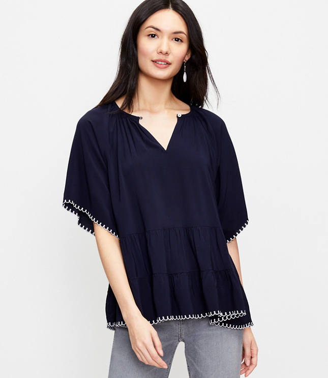 loft blouses petite