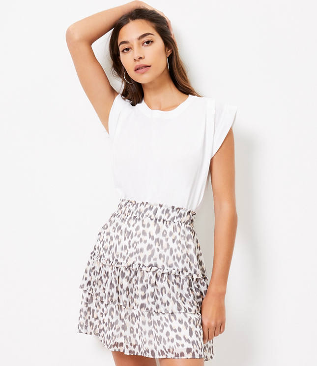 Ruffle skirt animal print sales