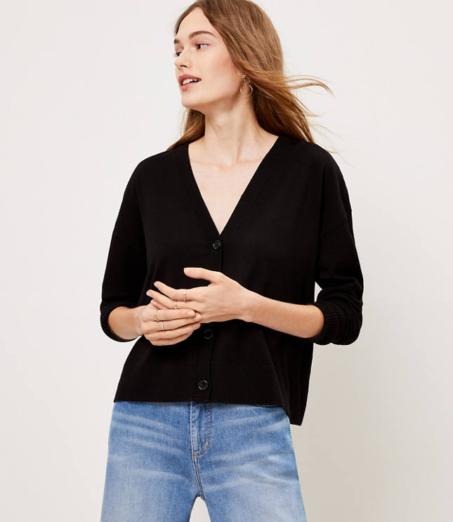 loft black cardigan