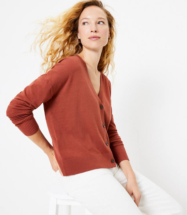Loft Relaxed V-Neck Cardigan